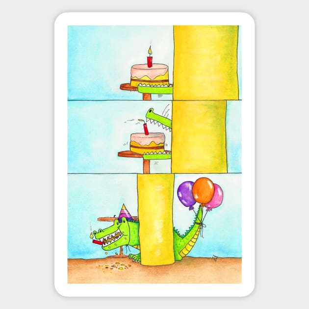 Happy Birthday Gator Sticker by nicolejanes